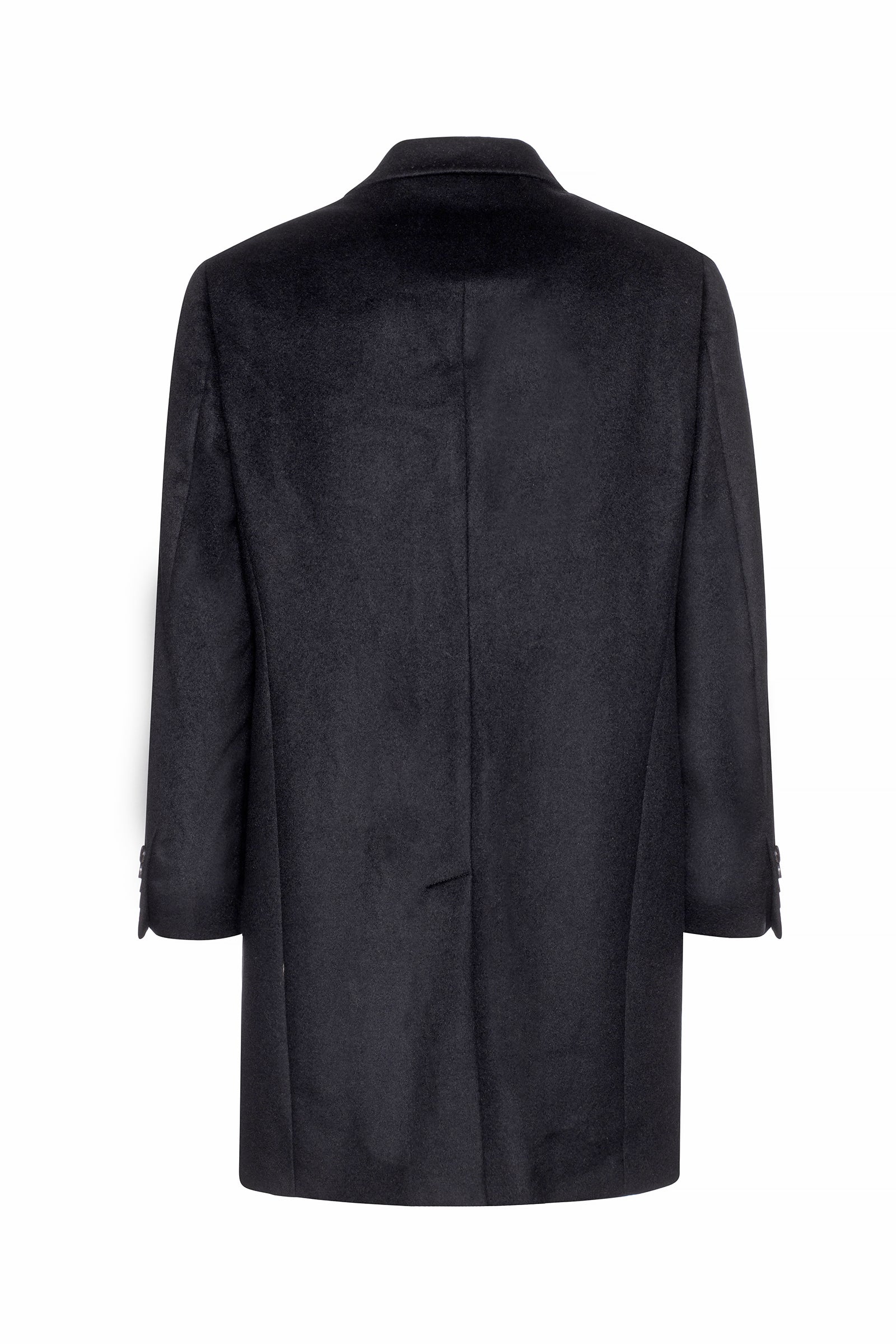 ST-PIERRE BLACK CASHMERE TOPCOAT