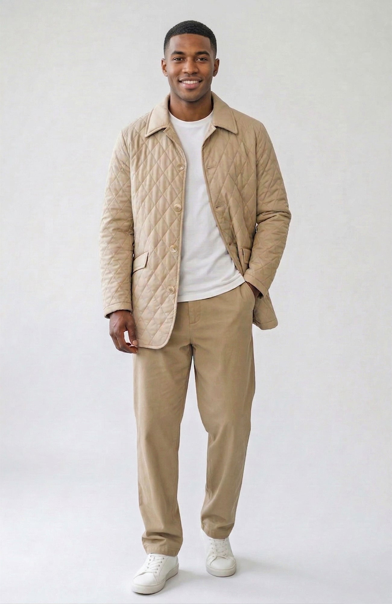 Byron Tan Diamond Quilted Carcoat - Cardinal of Canada - US - Byron Tan Diamond Quilted Carcoat