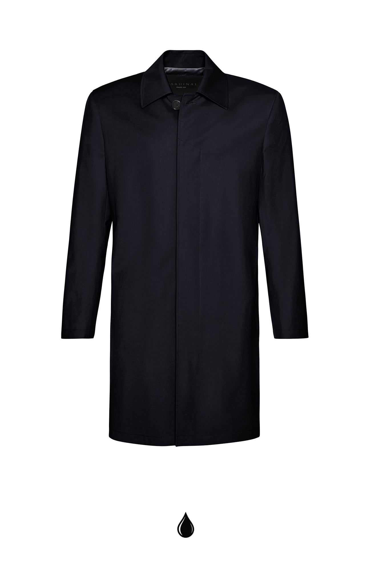 JAX BLACK WOOL RAINCOAT - Cardinal of Canada - US - JAX BLACK WOOL RAINCOAT