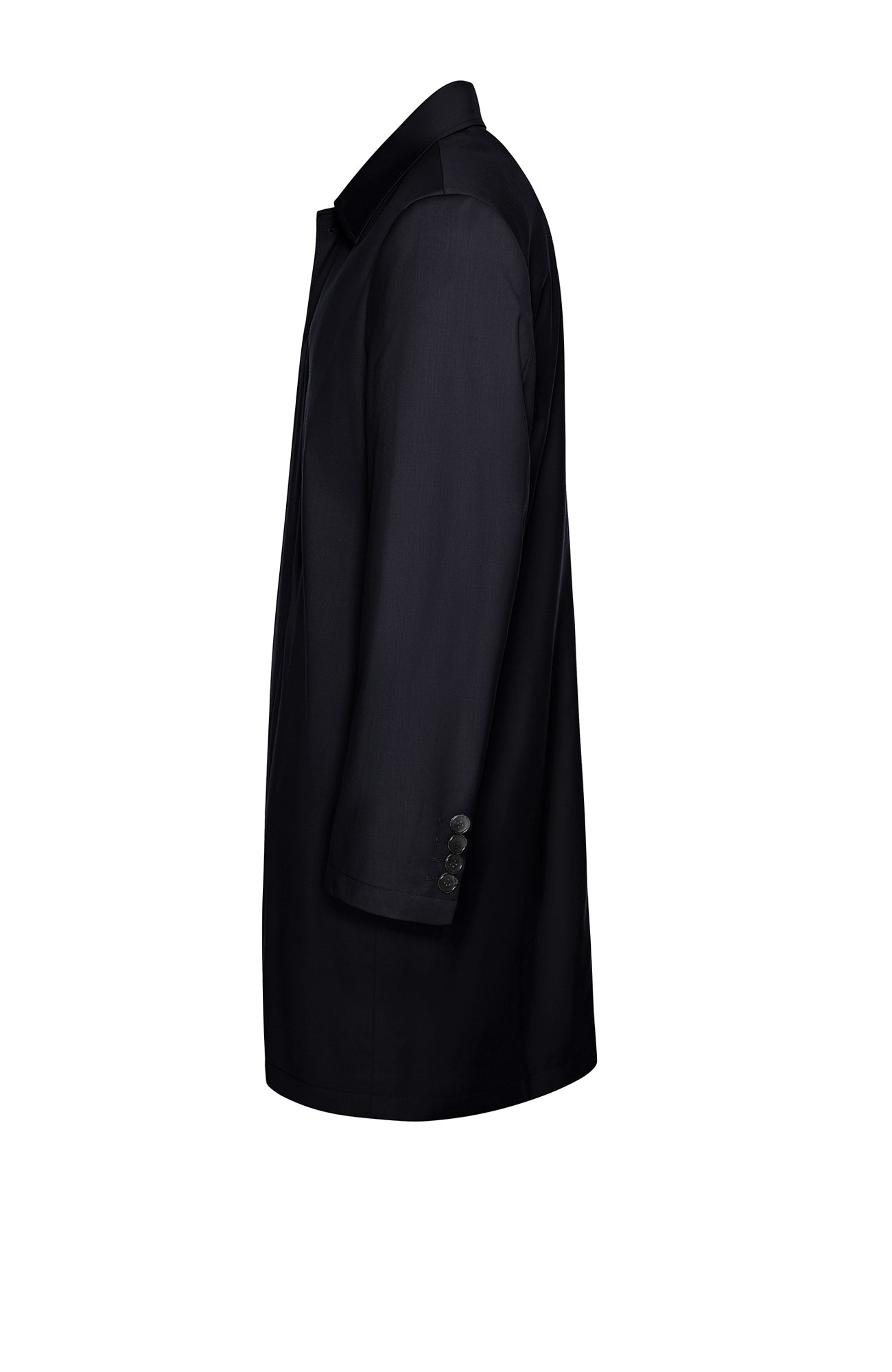 JAX BLACK WOOL RAINCOAT - Cardinal of Canada-US-JAX BLACK WOOL RAINCOAT