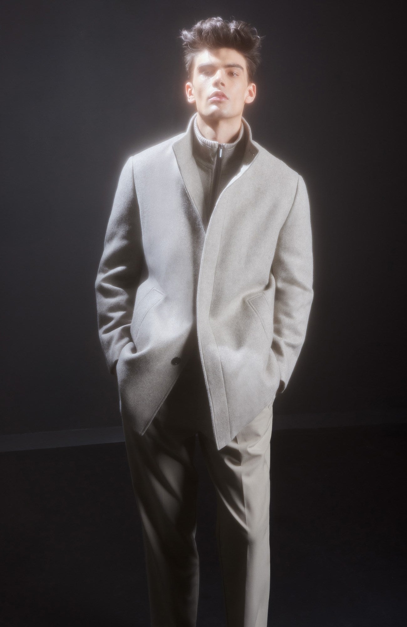 MONT - ROYAL TAUPE WOOL & CASHMERE CAR COAT - MENS - Cardinal of Canada - US - MONT - ROYAL TAUPE WOOL & CASHMERE CAR COAT