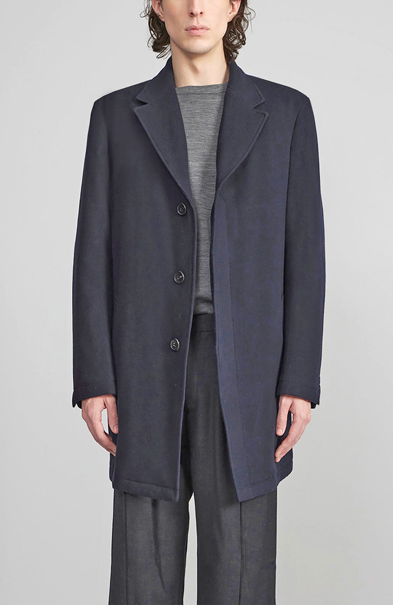 ONIX NAVY WOOL TOPCOAT - MENS - Cardinal of Canada - US - ONIX NAVY WOOL TOPCOAT