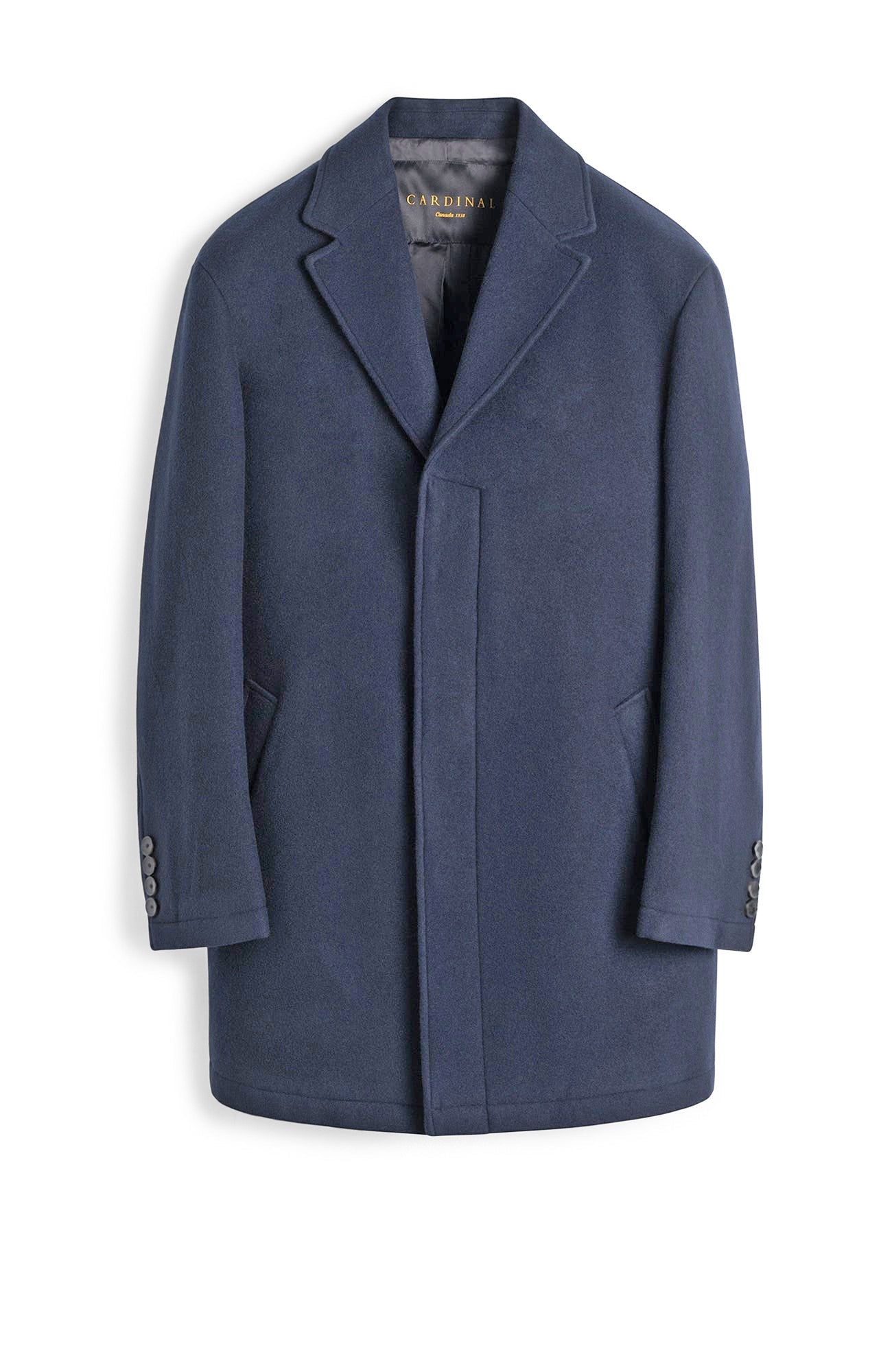 ONIX NAVY WOOL TOPCOAT - MENS - Cardinal of Canada - US - ONIX NAVY WOOL TOPCOAT