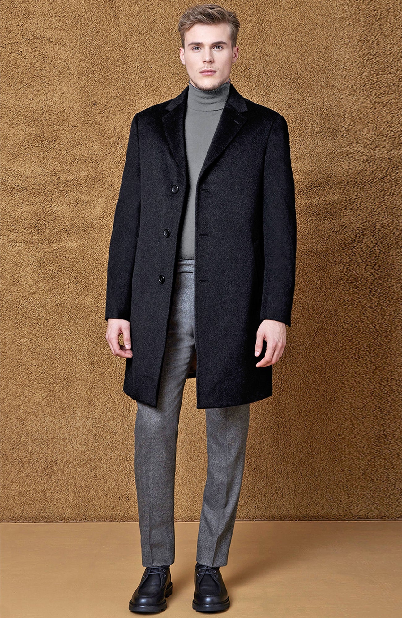 ST - PIERRE BLACK CASHMERE TOPCOAT - Cardinal of Canada - US - ST - PIERRE BLACK CASHMERE TOPCOAT