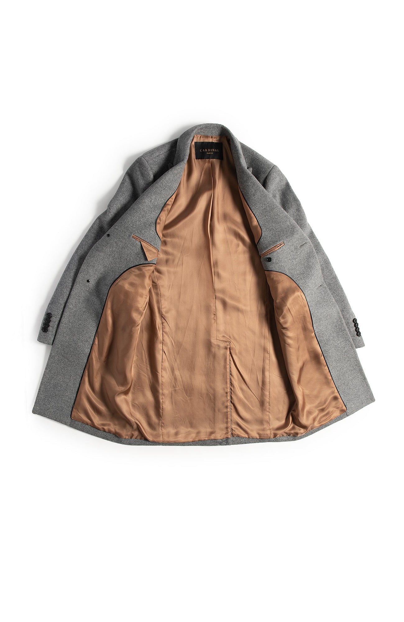 SUTTON LIGHT GRAY WOOL OVERCOAT - Cardinal of Canada-US-SUTTON LIGHT GRAY WOOL TOPCOAT 38 inch length