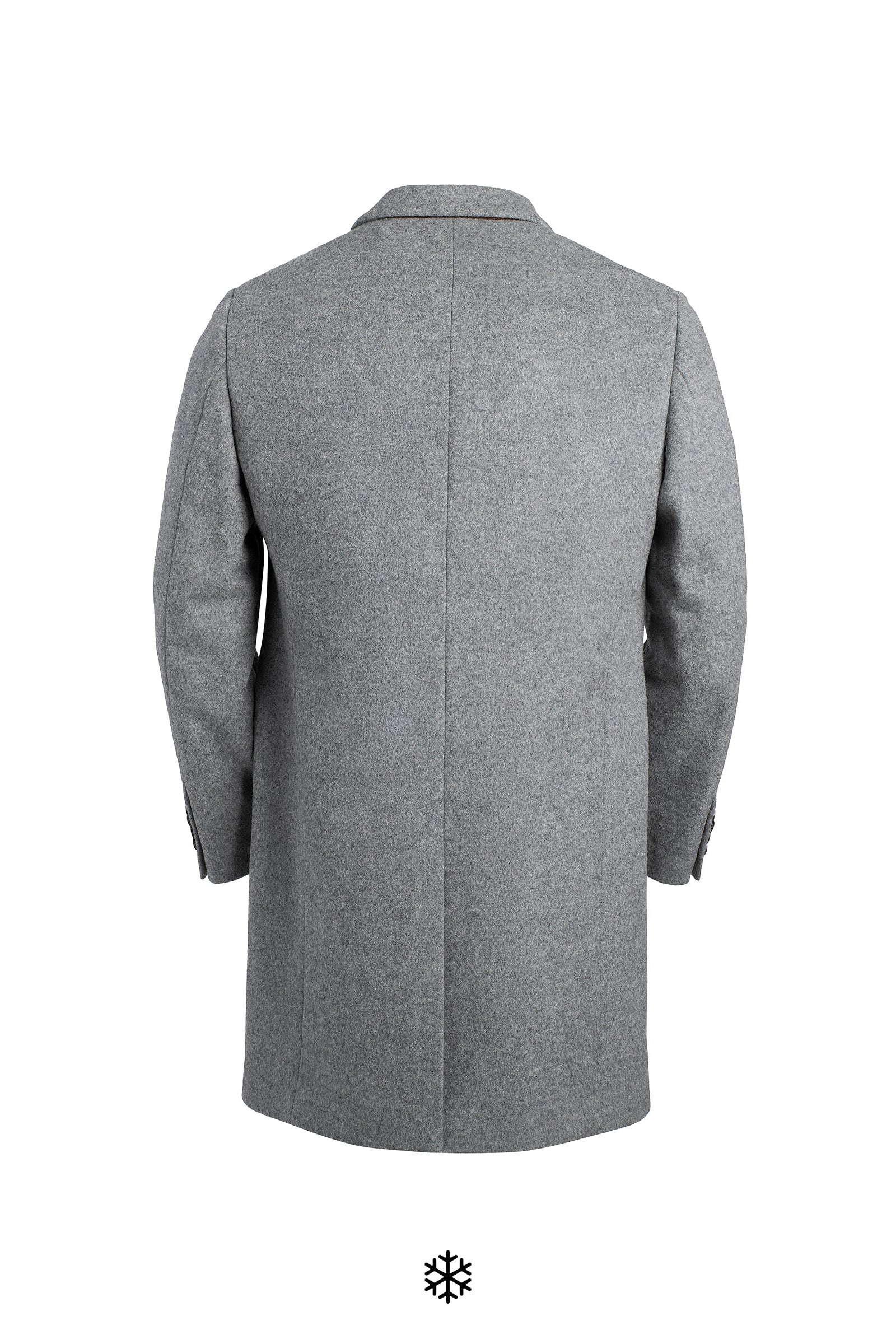 US-SUTTON LIGHT GRAY WOOL OVERCOAT