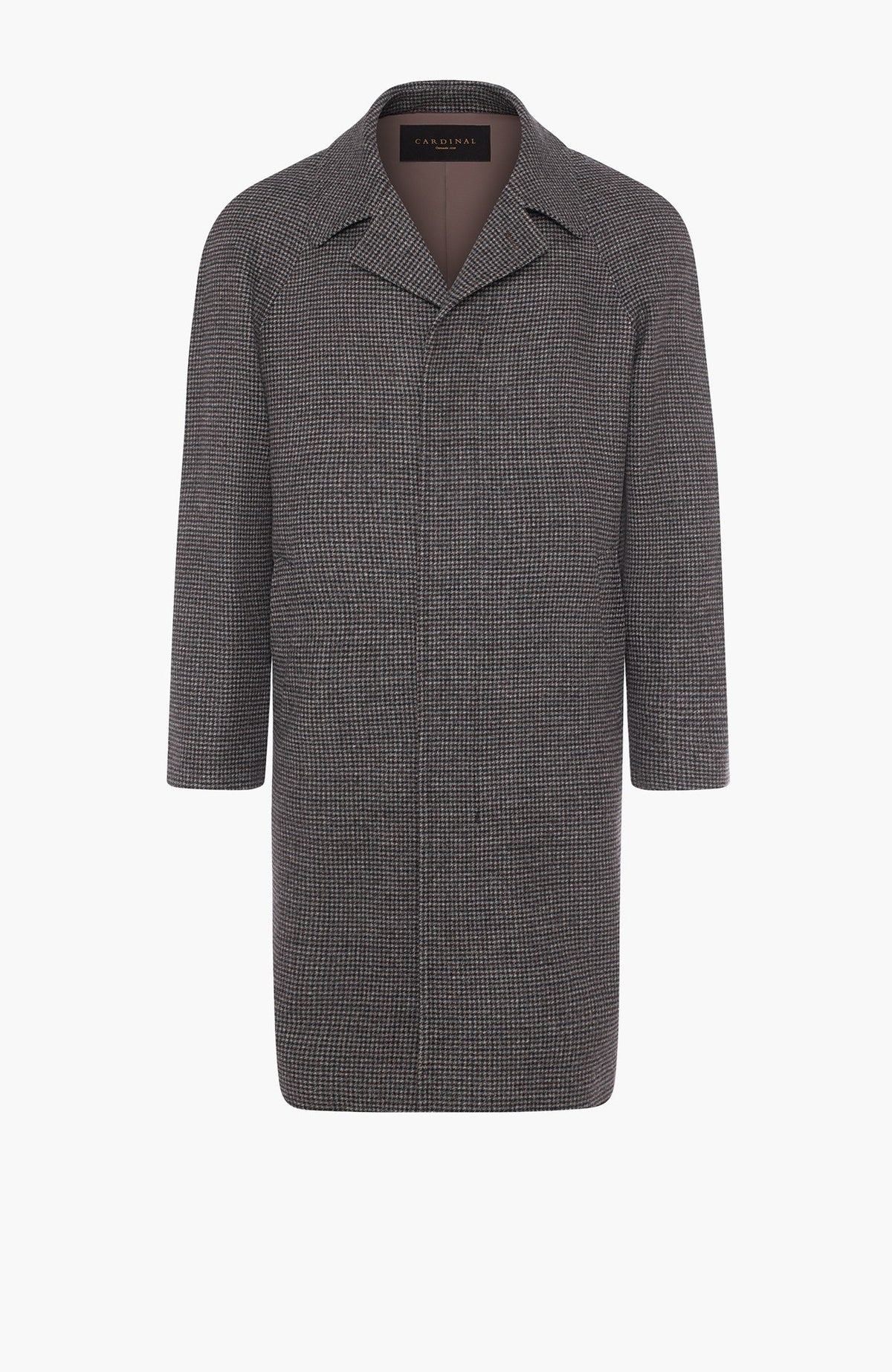 Taylor Brown Houndstooth Wool Topcoat - MENS - Cardinal of Canada-US-Taylor Brown Houndstooth Wool Topcoat