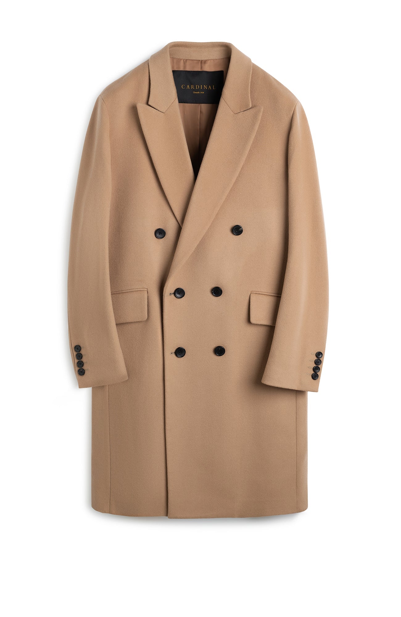 THOMAS WOOL & CASHMERE CAMEL OVERCOAT - Cardinal of Canada-US-THOMAS WOOL & CASHMERE CAMEL OVERCOAT