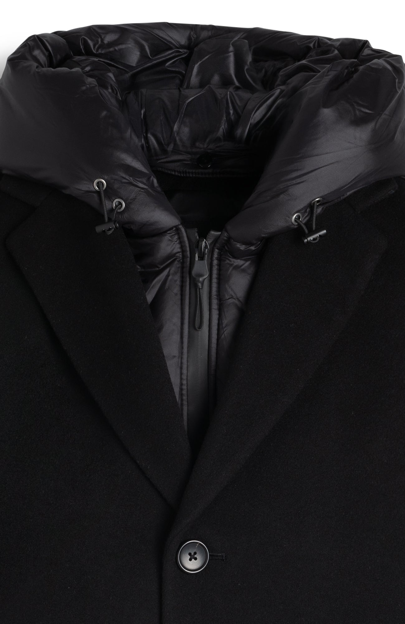 TRENTON BLACK WOOL & CASHMERE TOPCOAT - Cardinal of Canada-US-TRENTON BLACK WOOL & CASHMERE TOPCOAT