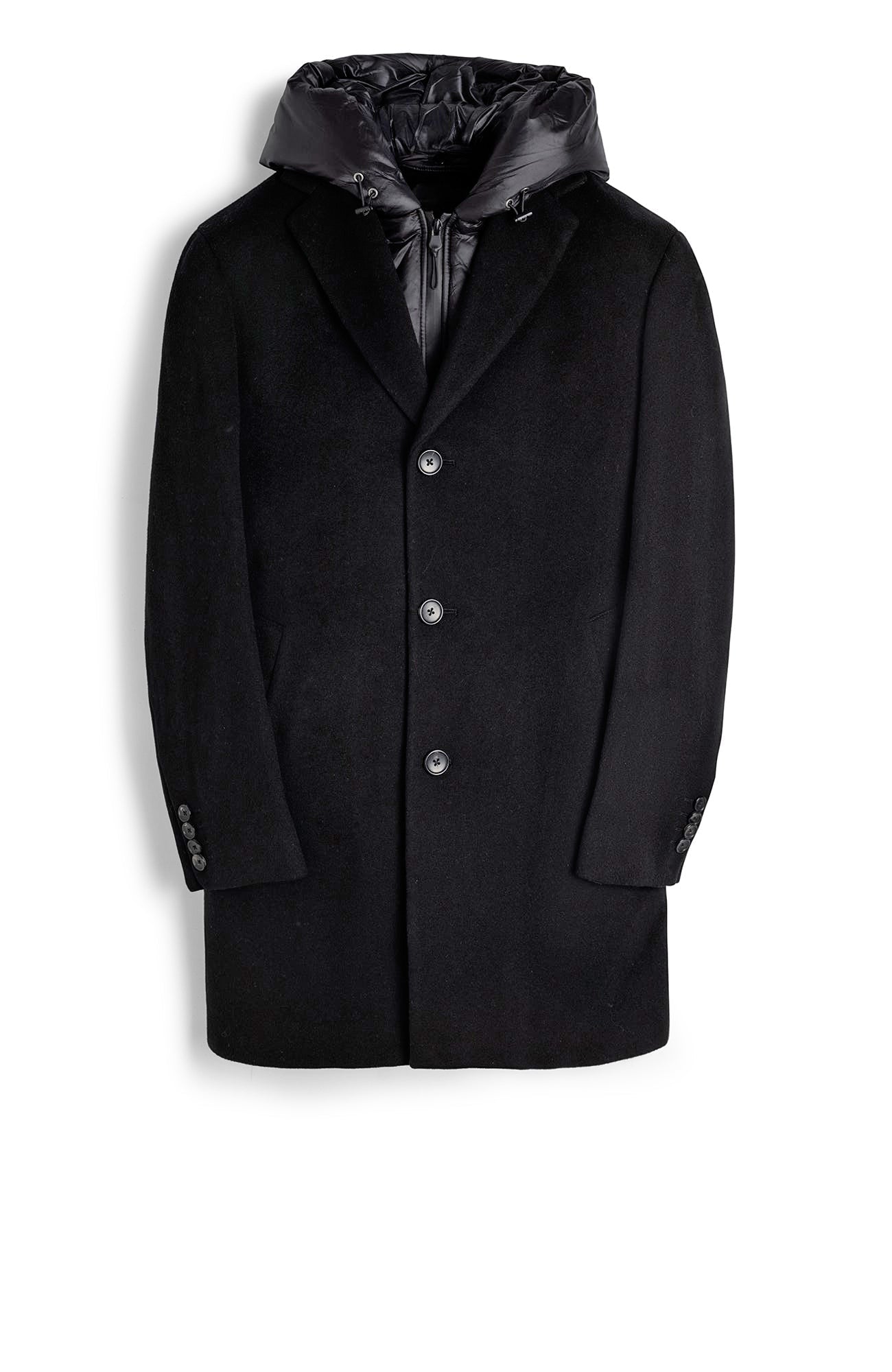 TRENTON BLACK WOOL & CASHMERE TOPCOAT - Cardinal of Canada - US - TRENTON BLACK WOOL & CASHMERE TOPCOAT
