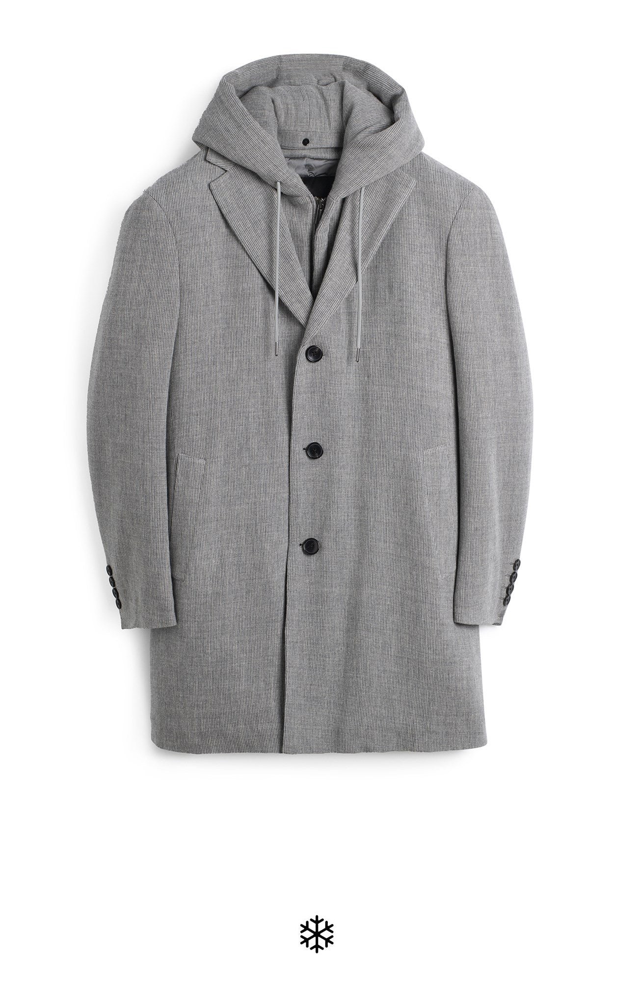 TYSON GRAY MELANGE WOOL & CASHMERE TOPCOAT WITH PRIMALOFT INSULATION - MENS - Cardinal of Canada - US - TYSON GRAY MELANGE WOOL & CASHMERE TOPCOAT WITH PRIMALOFT INSULATION