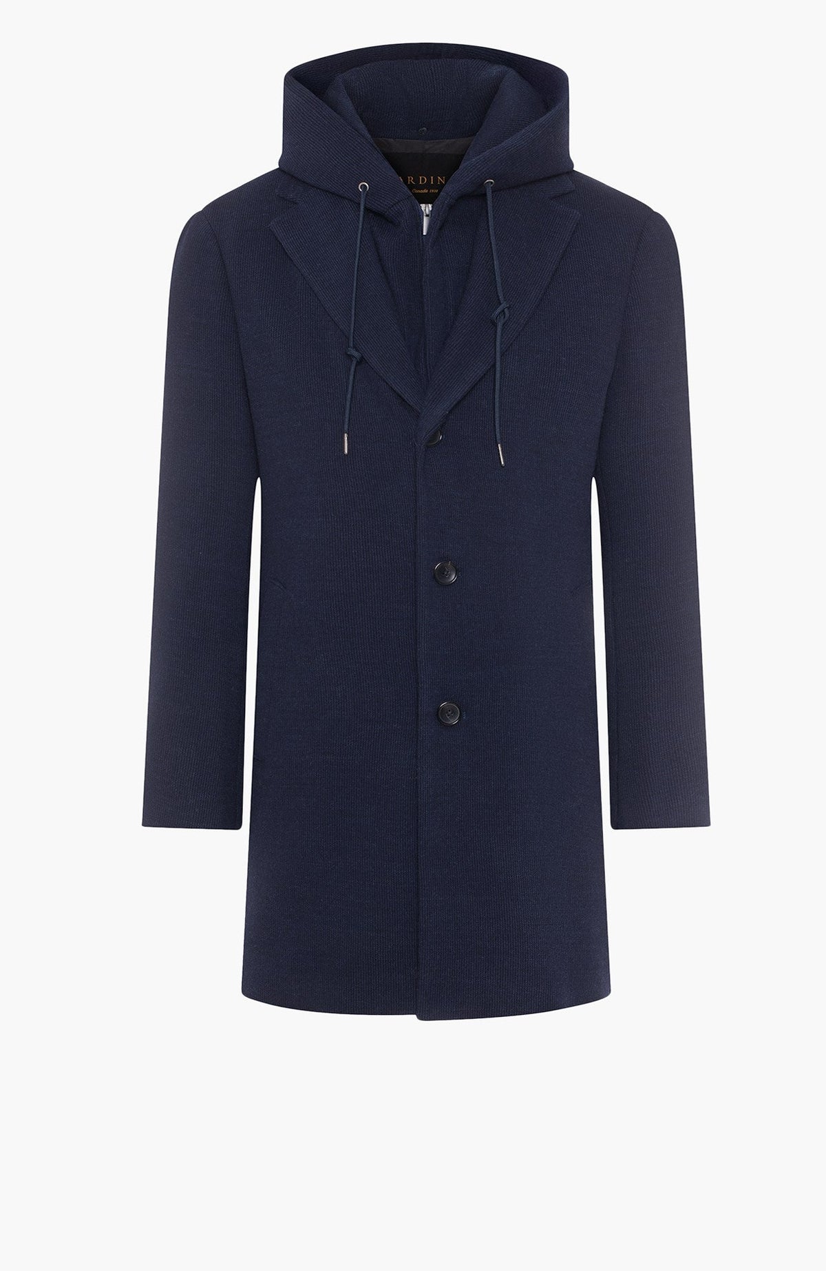 Tyson Navy Wool & Cashmere Topcoat - MENS - Cardinal of Canada-US-Tyson Navy Wool & Cashmere Topcoat