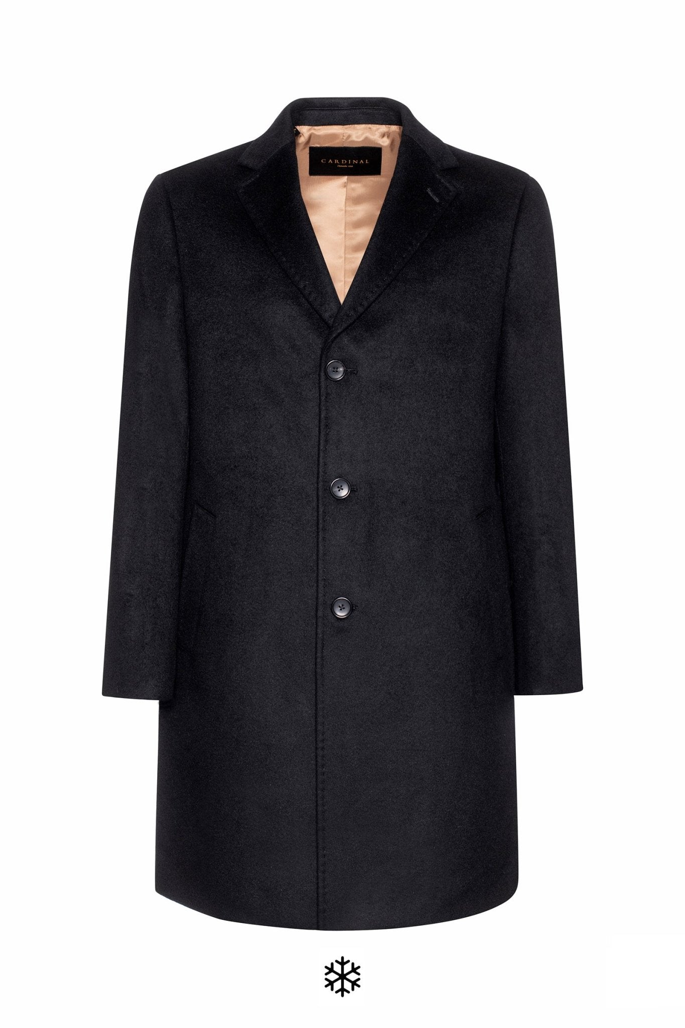 ST-PIERRE BLACK CASHMERE OVERCOAT - Cardinal of Canada-US-ST-PIERRE BLACK CASHMERE TOPCOAT