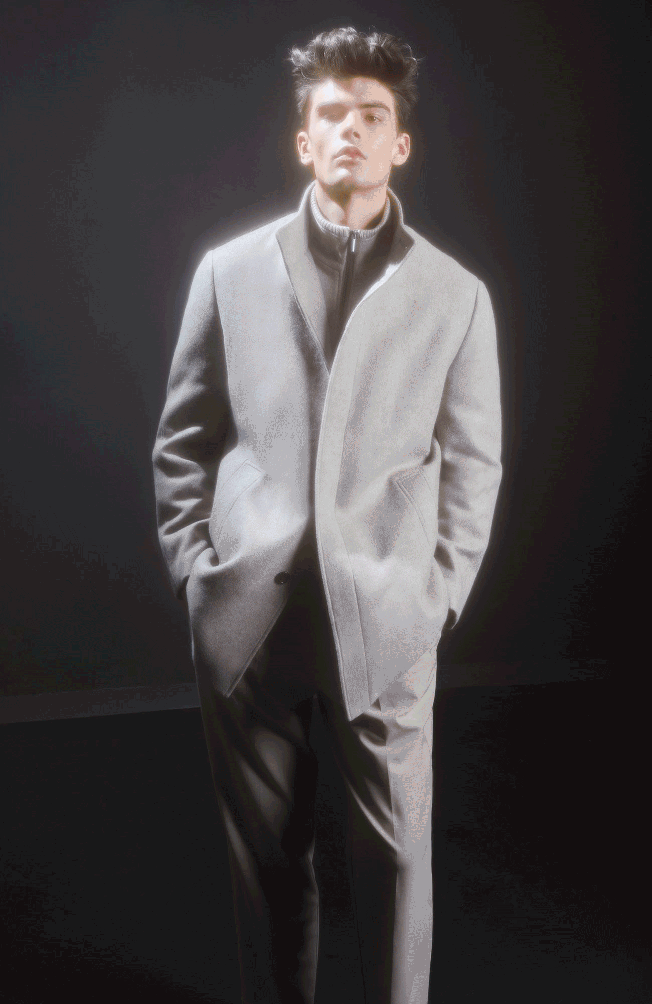 MONT-ROYAL TAUPE WOOL & CASHMERE CAR COAT