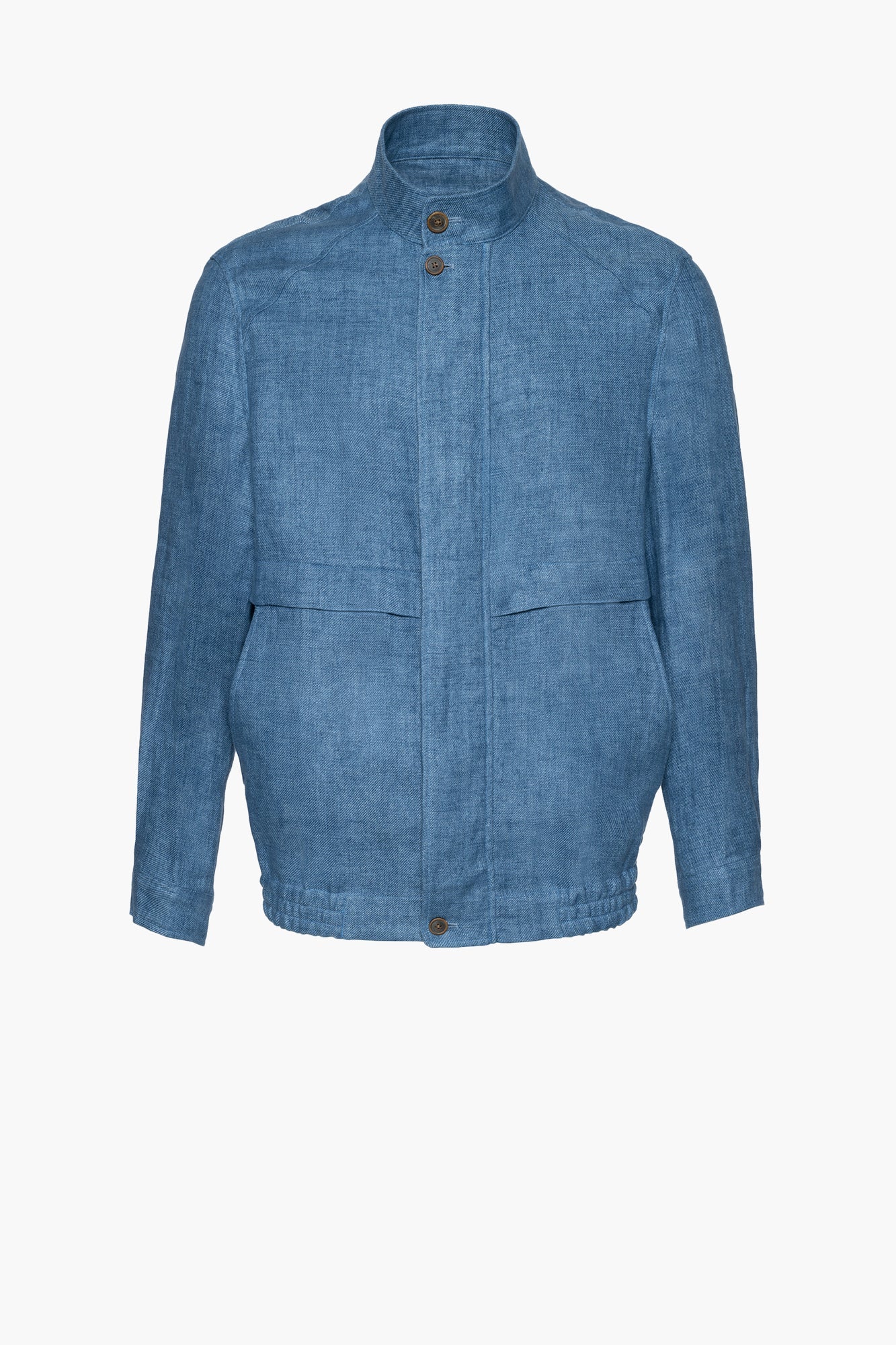 Bristol Light Blue Linen Bomber Jacket - Cardinal of Canada-US-Bristol Light Blue Linen Bomber Jacket
