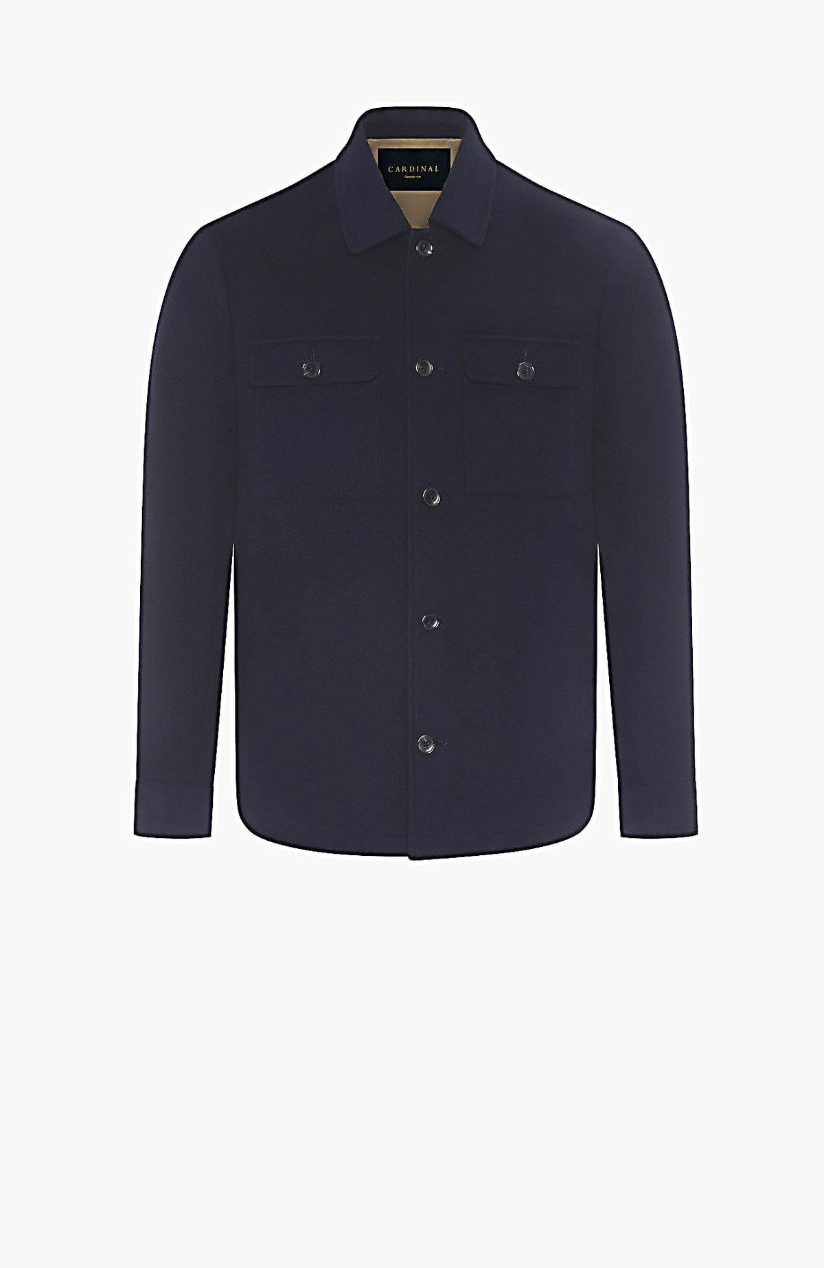 Bryce Navy Cashmere Shirt Jacket - MENS - Cardinal of Canada-US-Bryce Navy Cashmere Shirt Jacket