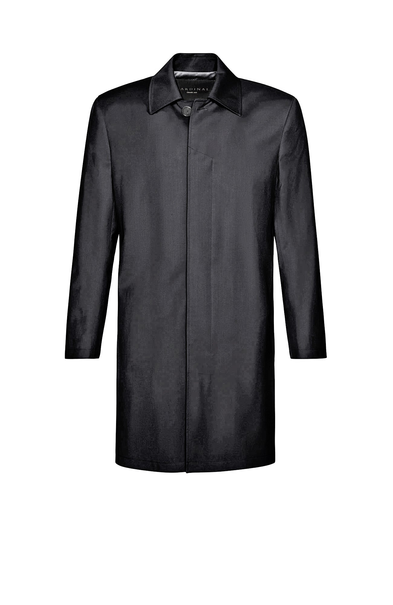 Jax Black Water Repellent Wool Coat