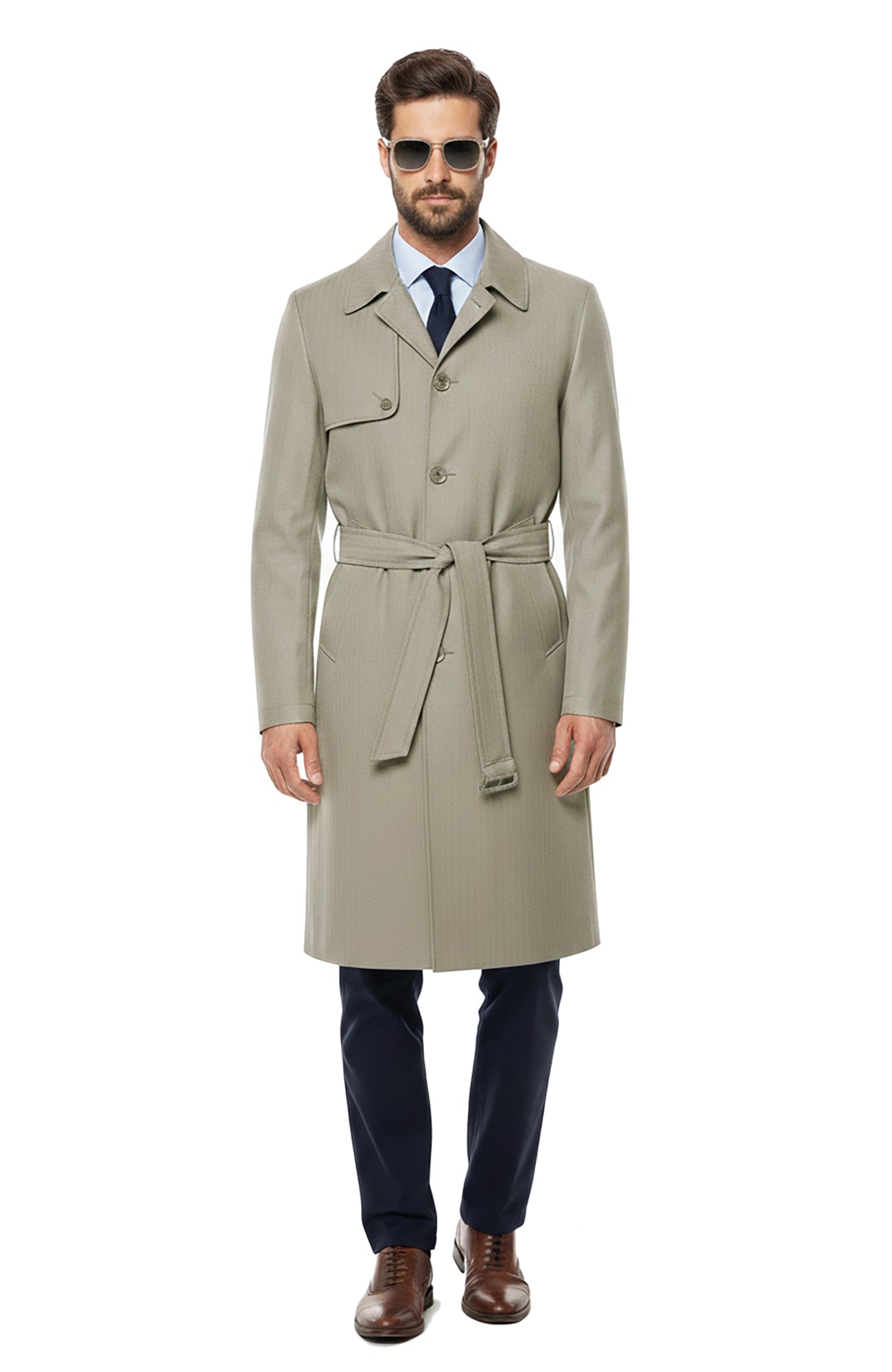 Man Ray Khaki Trench Coat