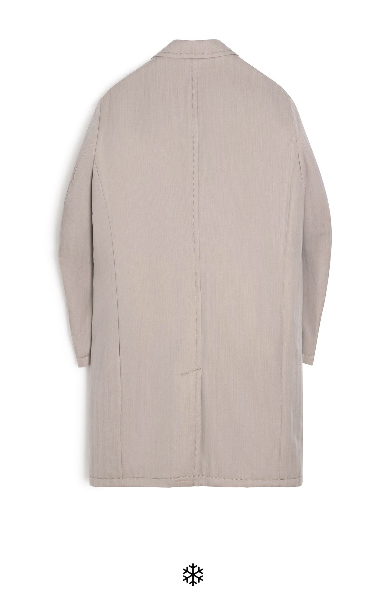 Mercury Stone Herringbone Silk and Wool Topcoat