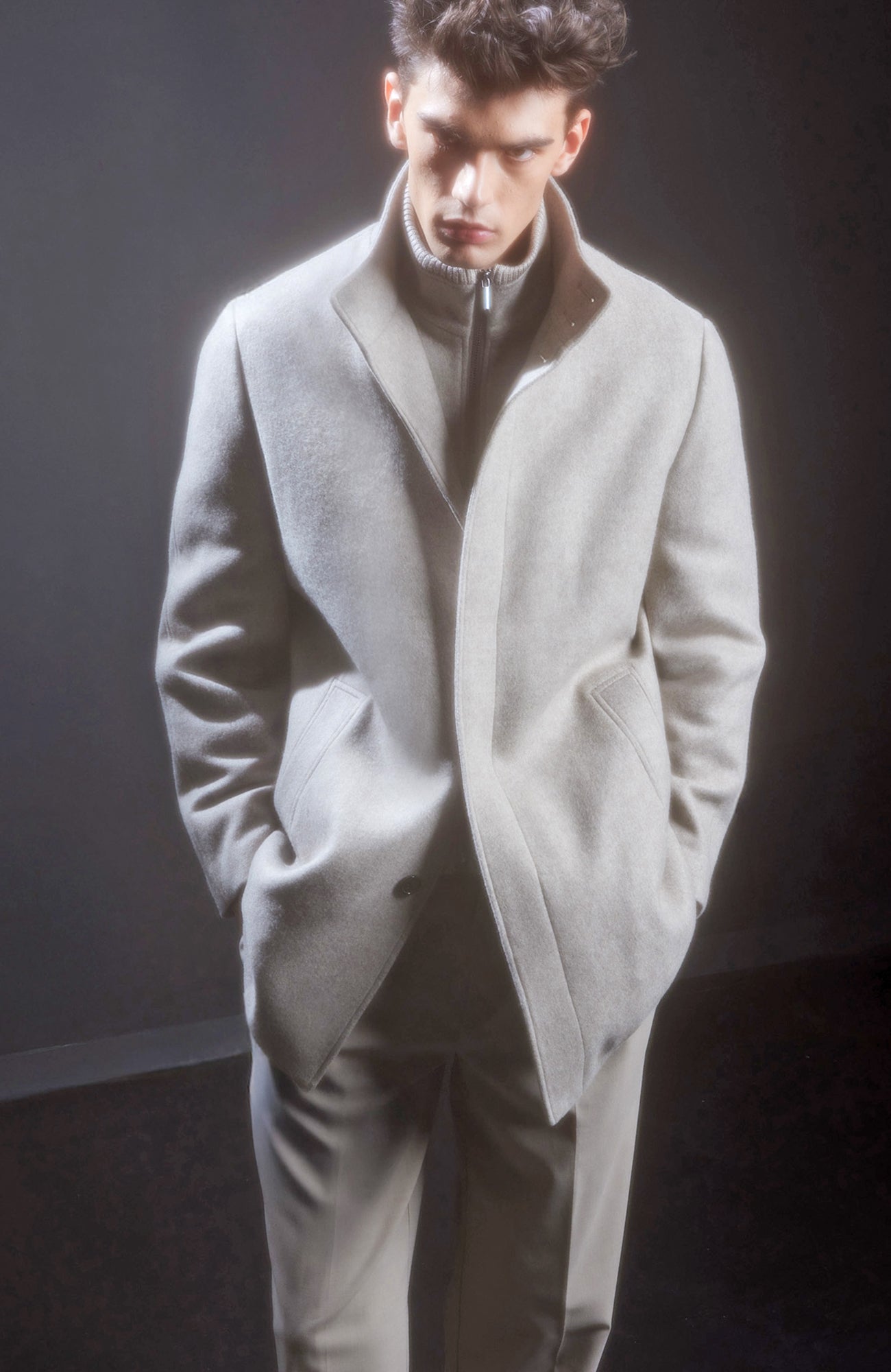 MONT - ROYAL TAUPE WOOL & CASHMERE CAR COAT - MENS - Cardinal of Canada - US - MONT - ROYAL TAUPE WOOL & CASHMERE CAR COAT