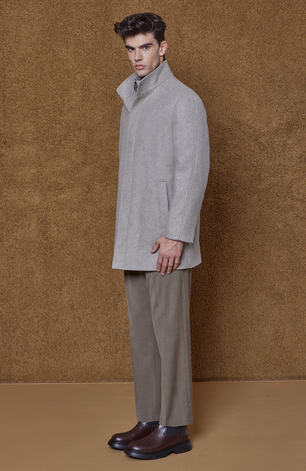 MONT - ROYAL TAUPE WOOL & CASHMERE CAR COAT - MENS - Cardinal of Canada - US - MONT - ROYAL TAUPE WOOL & CASHMERE CAR COAT