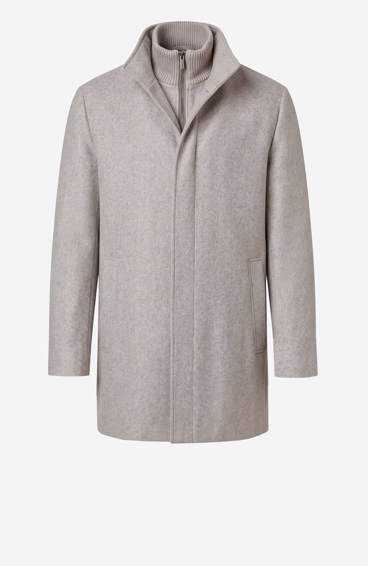 Mont-Royal Taupe Wool & Cashmere Car Coat - MENS - Cardinal of Canada-US-Mont-Royal Taupe Wool & Cashmere Car Coat