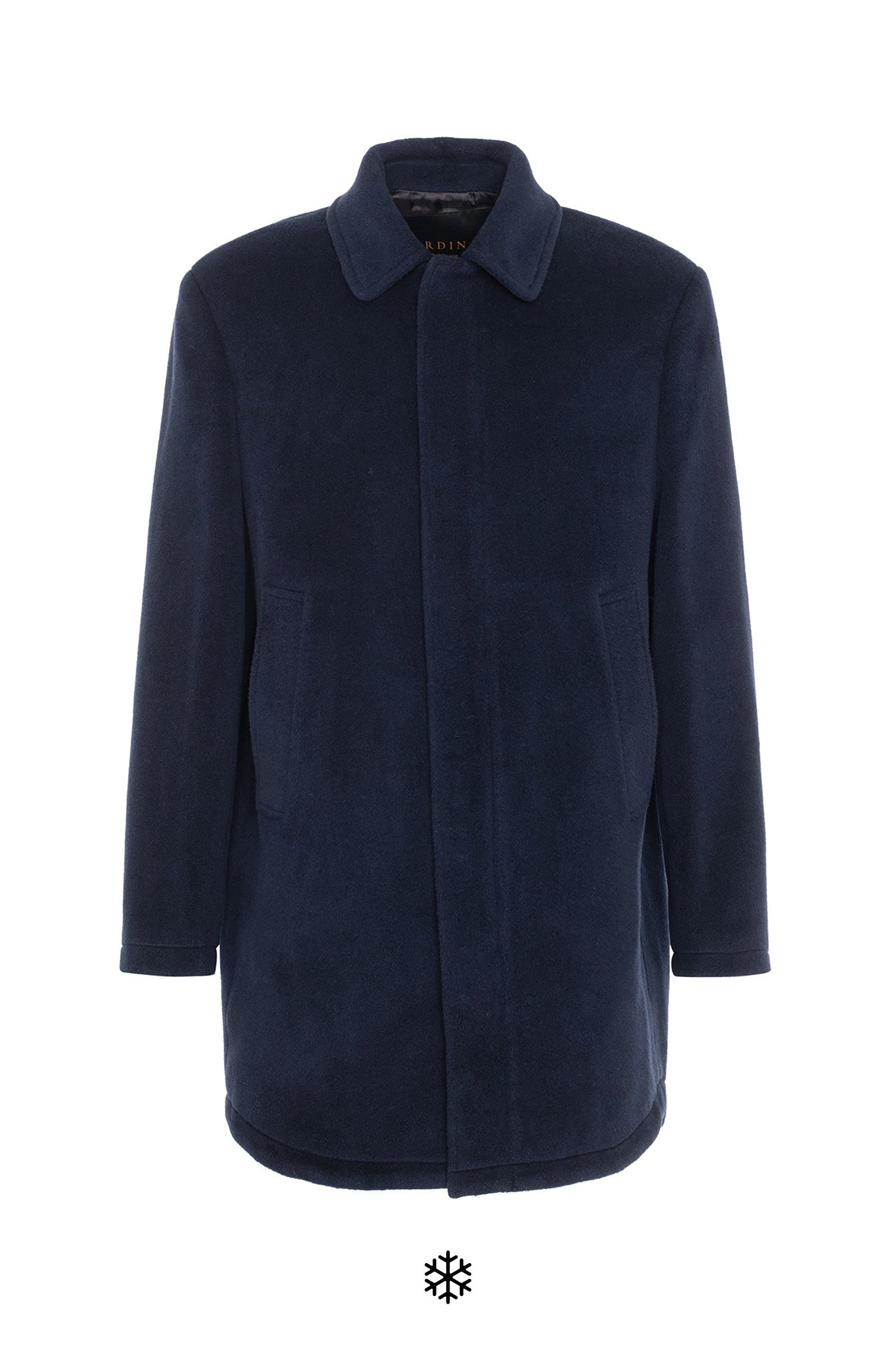 Soda - navy wool topcoat 36 inch length