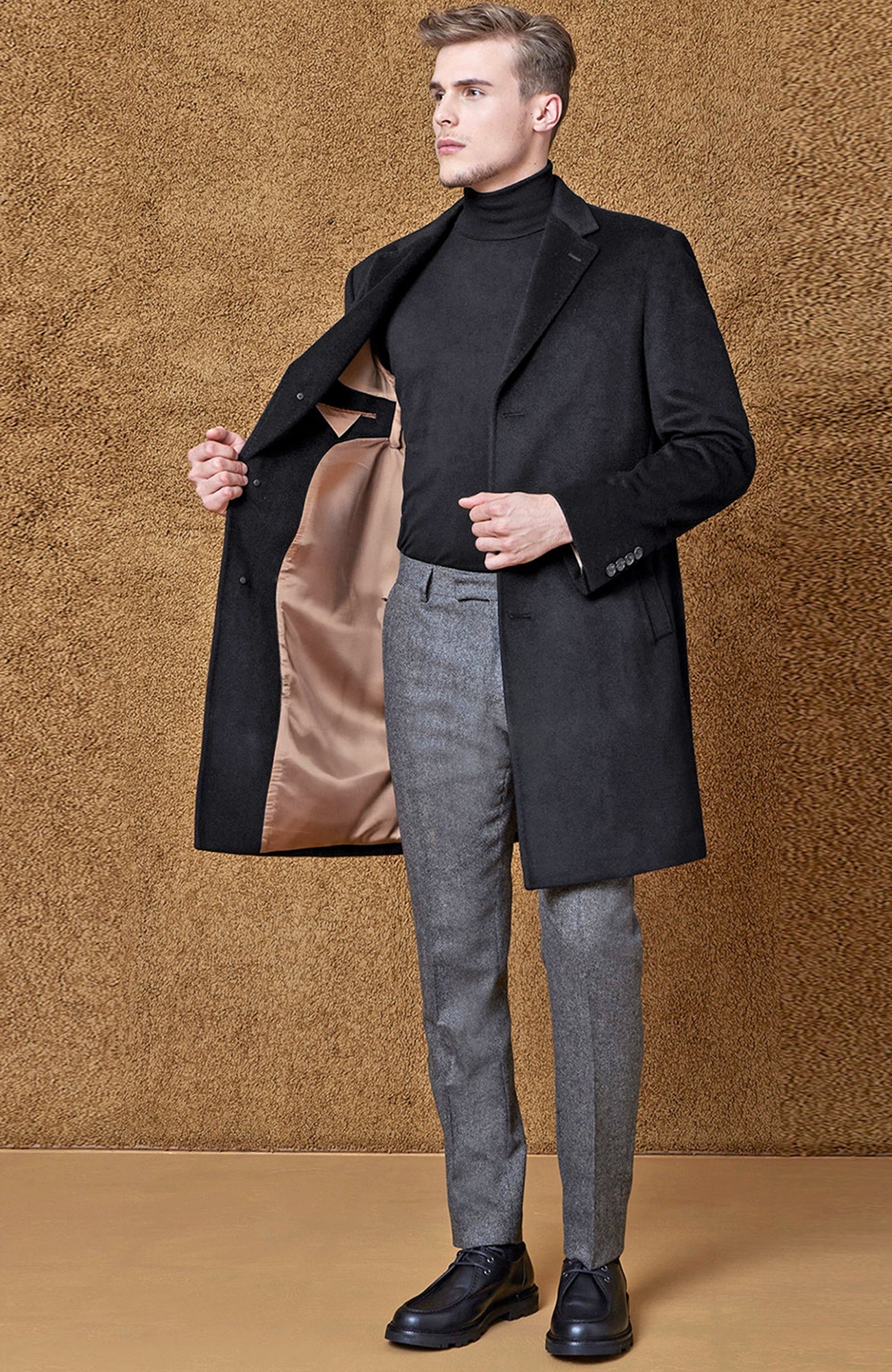 ST - PIERRE BLACK CASHMERE TOPCOAT - Cardinal of Canada - US - ST - PIERRE BLACK CASHMERE TOPCOAT