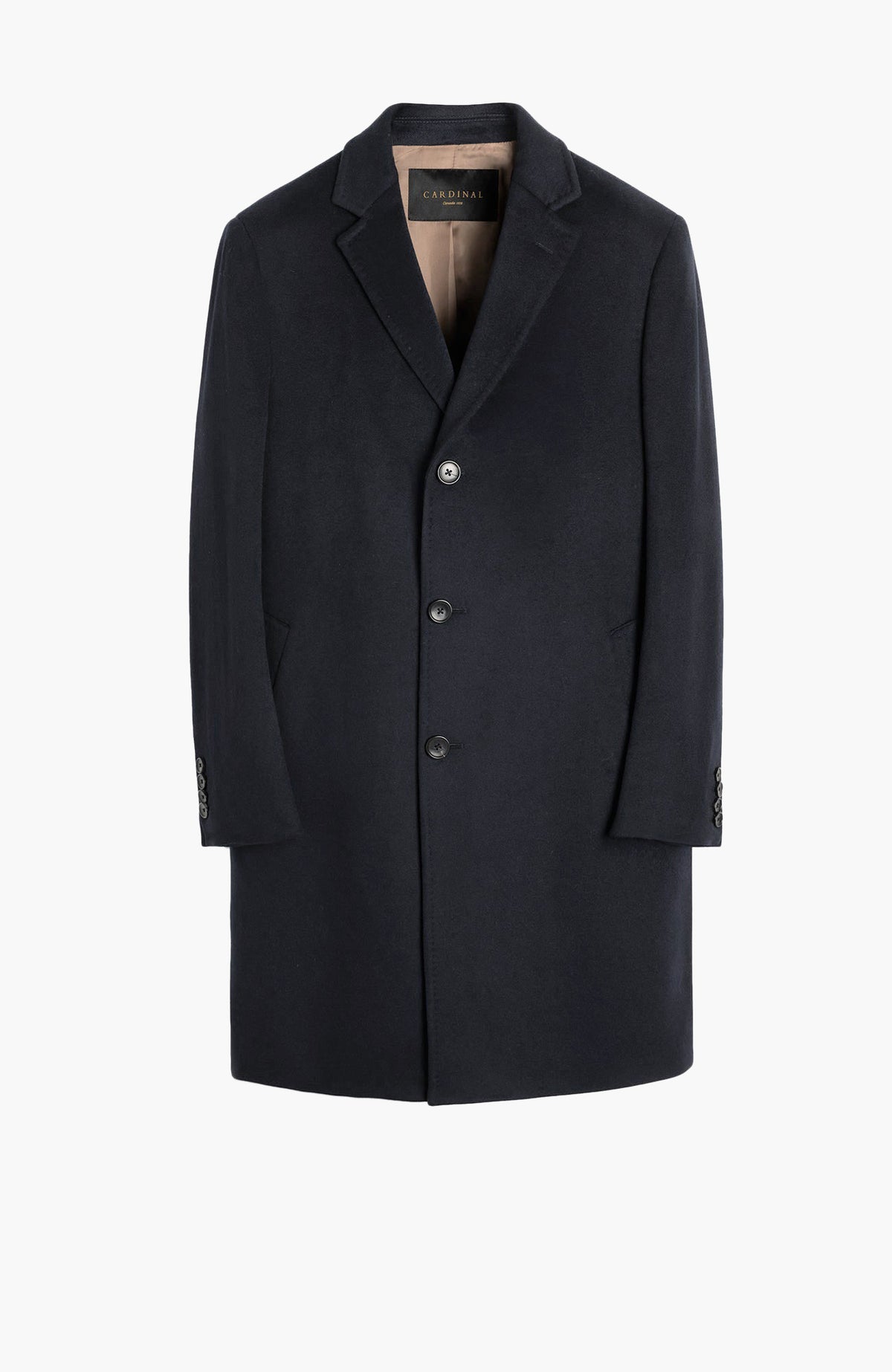 St. Pierre Black Cashmere Topcoat