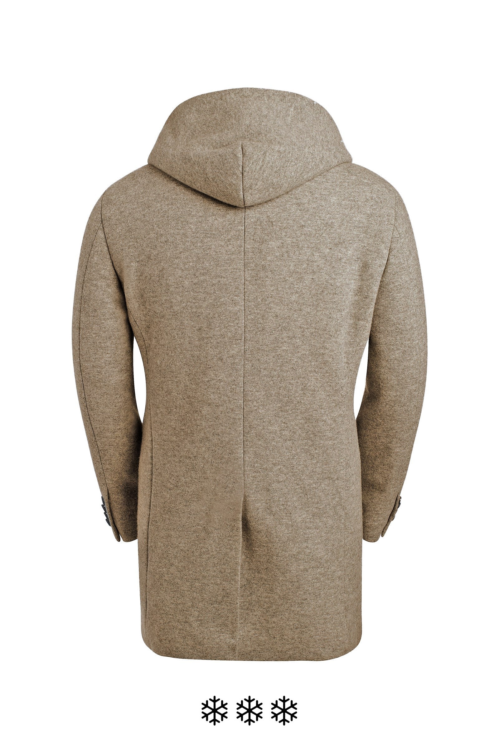 Tyson - oatmeal wool topcoat 36 inch length
