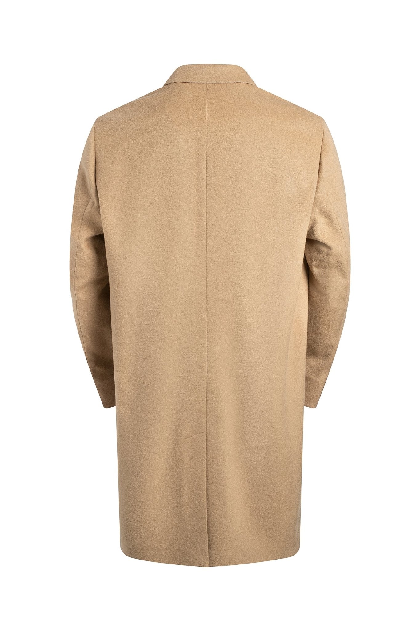 THOMAS WOOL & CASHMERE CAMEL TOPCOAT - Cardinal of Canada-US-Thomas - camel wool and cashmere topcoat 41.5 inch length