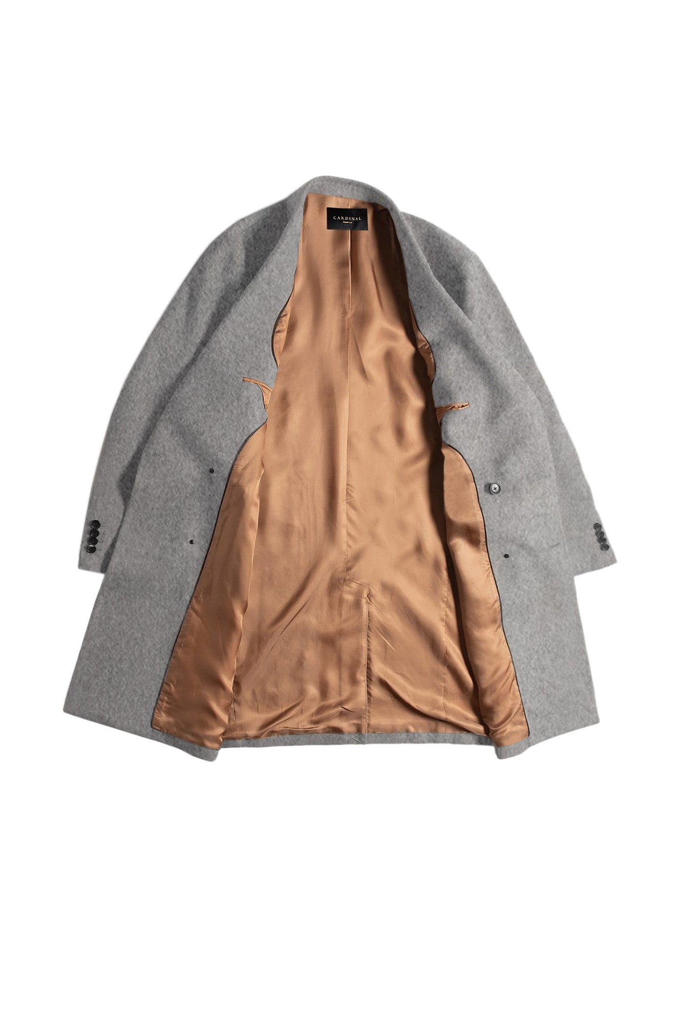 THOMAS WOOL & CASHMERE GREY OVERCOAT - MENS - Cardinal of Canada-US-THOMAS WOOL & CASHMERE GREY OVERCOAT